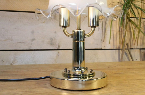 Image 1 of Peiil & Putzler Regency Table Lamp With Fazzeleto Shade.