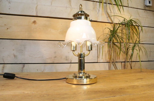 Peiil + Putzler Regency Table Lamp With Fazzeleto Shade.