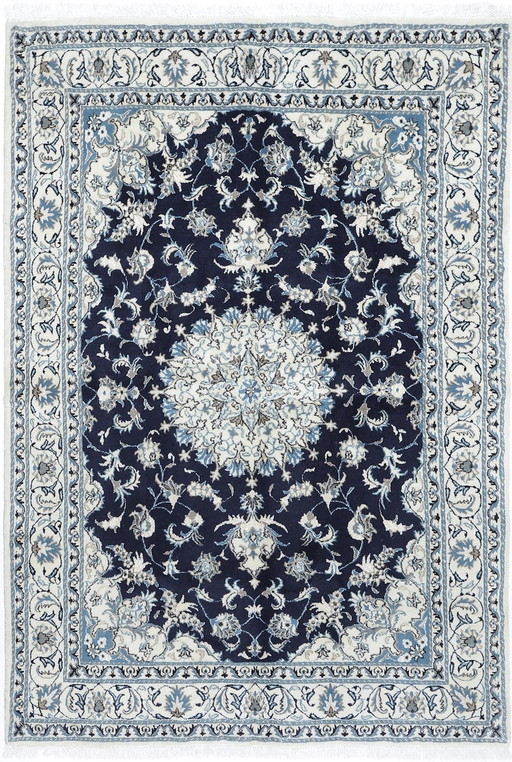 Original hand-knotted Persian carpet Nain 12 La 242 X 170 Cm