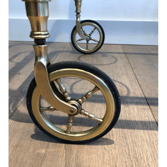 Image 1 of Vintage brass rolling table for Maison Bagués, France 1940