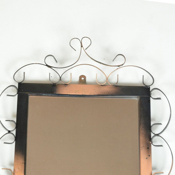 Image 1 of Mid-century rectangular mirror made of metalwork, Germany 1970s