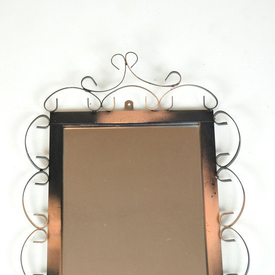 Image 1 of Mid-century rectangular mirror made of metalwork, Germany 1970s