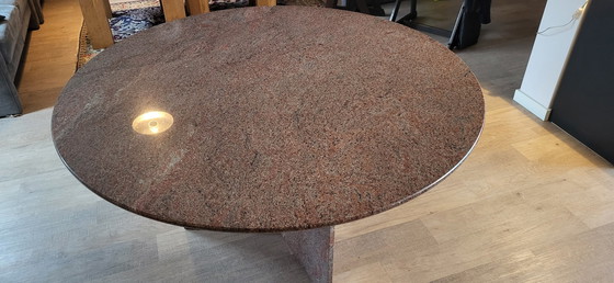 Image 1 of Red Granite Table