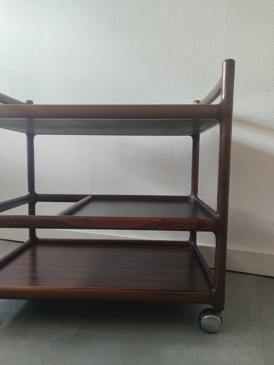 Image 1 of Chariot vintage danois de Johannes Andersen en pallisandre