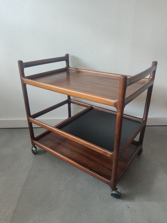 Image 1 of Chariot vintage danois de Johannes Andersen en pallisandre