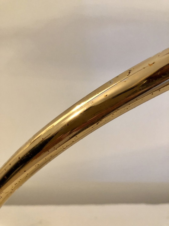 Image 1 of Articulated Desk Lamp Gold Brass Italy.