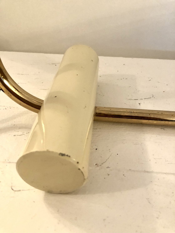 Image 1 of Articulated Desk Lamp Gold Brass Italy.