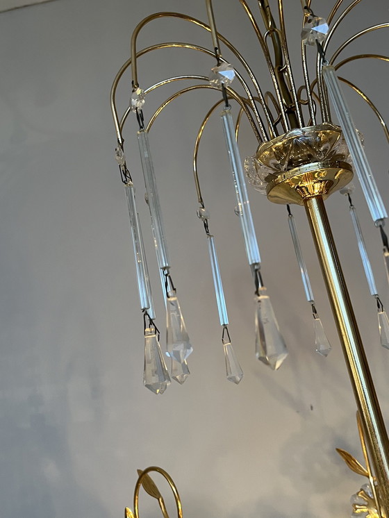 Image 1 of Lampadario a sospensione con fiore Swarovski di marca XL in cristallo 