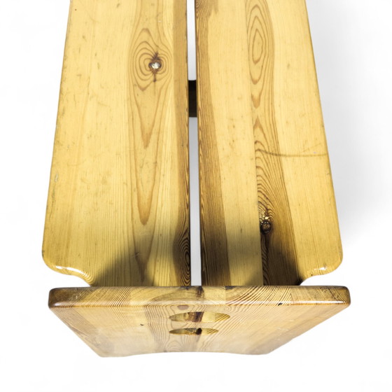 Image 1 of Set da pranzo scultoreo in pino di Gilbert Marklund per Furusnickarn Ab, anni '70