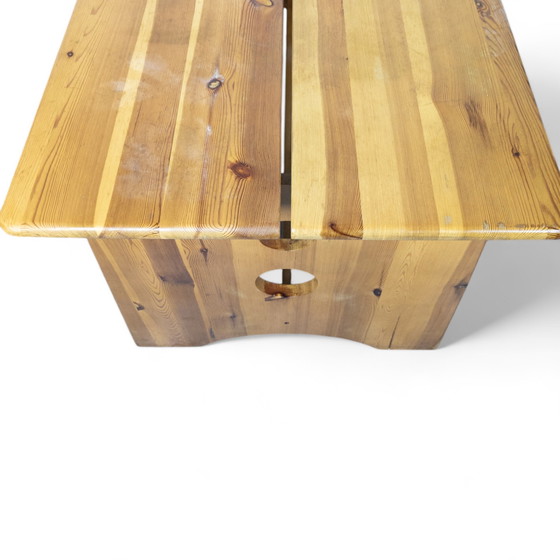 Image 1 of Set da pranzo scultoreo in pino di Gilbert Marklund per Furusnickarn Ab, anni '70