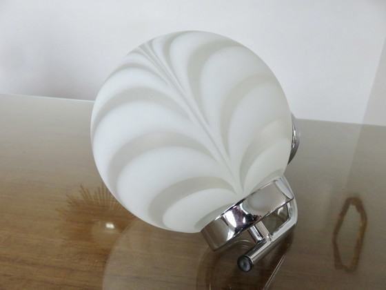 Image 1 of Wall Lamp In Murano Glass And Chromed Metal, 1970