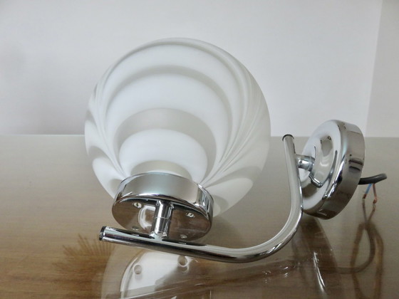 Image 1 of Wall Lamp In Murano Glass And Chromed Metal, 1970