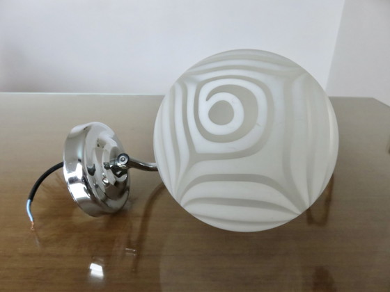 Image 1 of Wall Lamp In Murano Glass And Chromed Metal, 1970