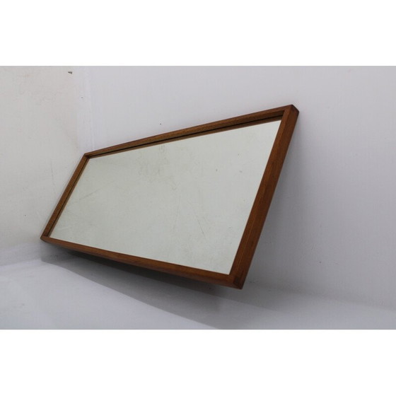 Image 1 of Vintage teak frame wall mirror by Aksel Kjersgaard, Denmark 1960
