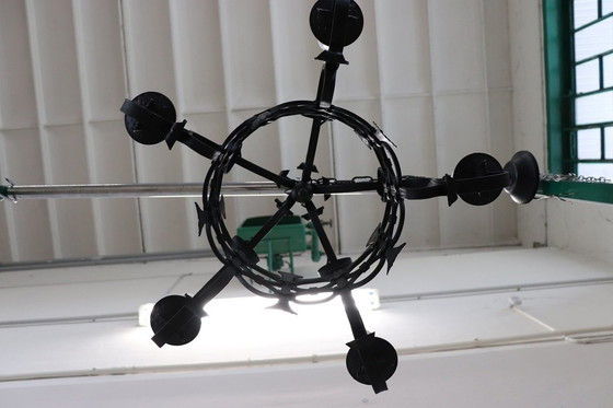 Image 1 of Iron Chandelier With Five Bulbs