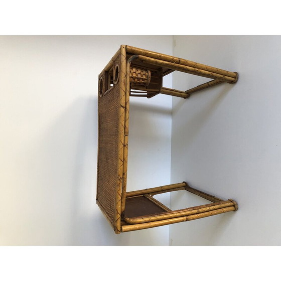 Image 1 of Vintage rattan desk and chair for children