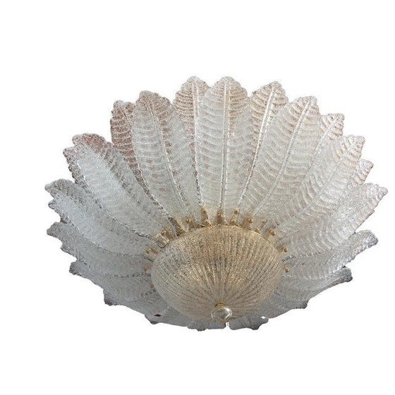 Image 1 of Murano Glass Sputnik Chandelier Flush Mount, Mazzega Style