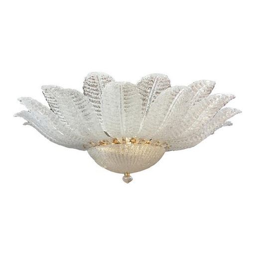 Murano Glass Sputnik Chandelier Flush Mount, Mazzega Style