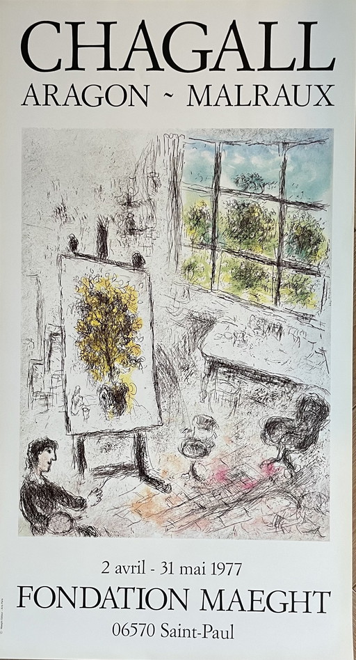 Marc Chagall (1887-1985), Aragon- Malraux, Foundation Maeght, Printed In France