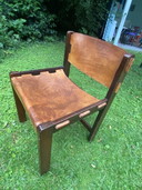 4x Vintage leather dining chairs