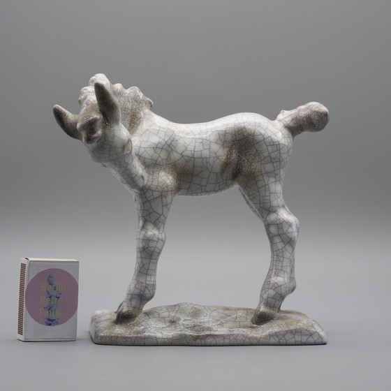 Image 1 of Rare Vintage Ceramic Foal Lilli Hummel-King - Art Deco Karlsruher Majolika 1934