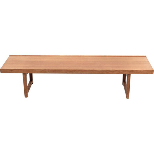 Vintage Scandinavian teak bench by Bruksbo
