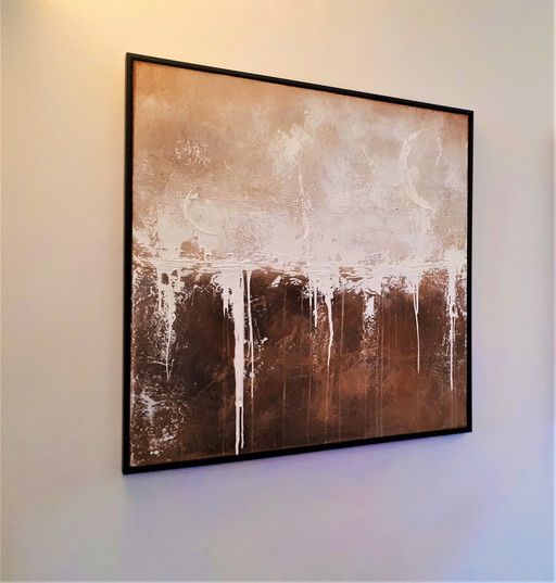 Frances Eckhardt - Modern Abstract Painting 100x100 cm