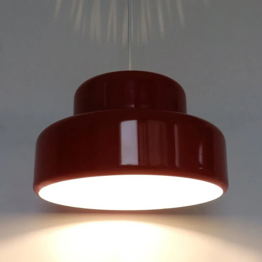Vintage Red Poker Pendant Lamp Jo Hammerborg Danish Design