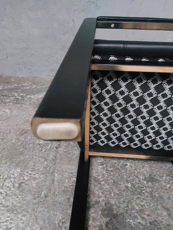 Image 1 of Poltrona in pelle nera Bulo Memphis Style