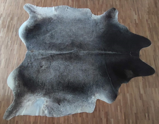 Image 1 of White Gray Cowhide