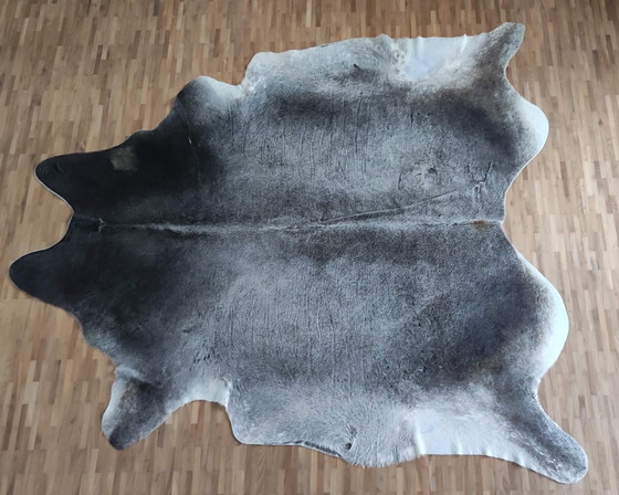 Image 1 of White Gray Cowhide