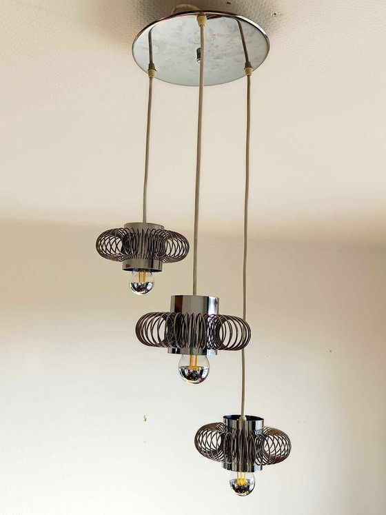 Image 1 of Cascade Space Age chandelier Philippe Rogier 1970