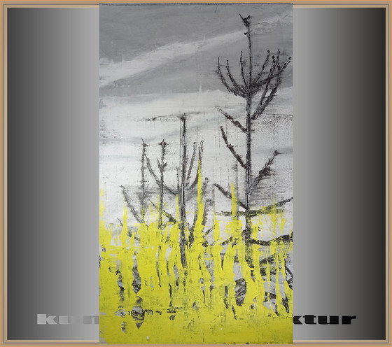 Image 1 of Xxl Art Painting Art Painting Canvas Canvas Signed T. G . Kellnberger #248 # Hartwork