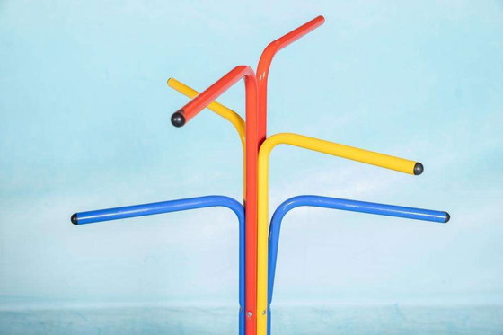 Image 1 of 1980s memphis style coat rack, vintage Ikea