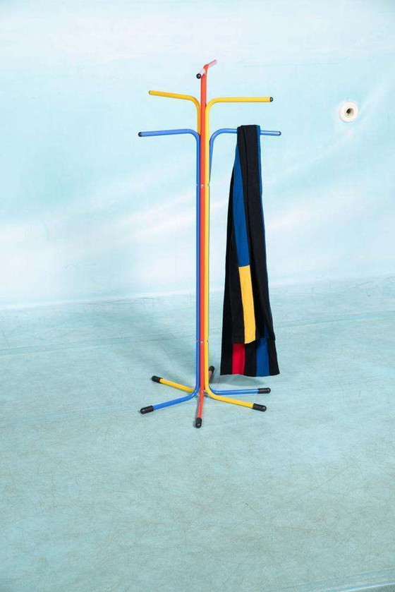 Image 1 of 1980s memphis style coat rack, vintage Ikea