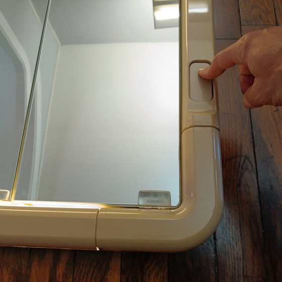 Image 1 of Vintage triptych bathroom mirror with modular storage by Allibert, France 1970