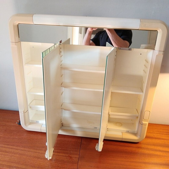 Image 1 of Vintage triptych bathroom mirror with modular storage by Allibert, France 1970