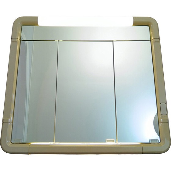 Image 1 of Vintage triptych bathroom mirror with modular storage by Allibert, France 1970
