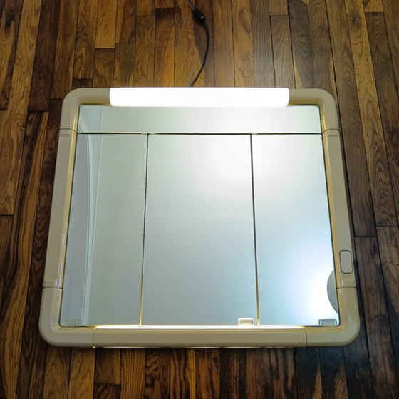 Image 1 of Vintage triptych bathroom mirror with modular storage by Allibert, France 1970