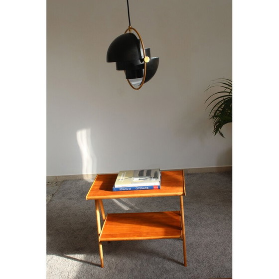 Image 1 of Vintage beech wood side table, Italy 1950s