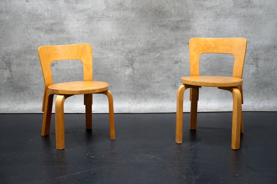 Image 1 of Children's chairs by Alvar Aalto for Artek, 1960s, set of 2