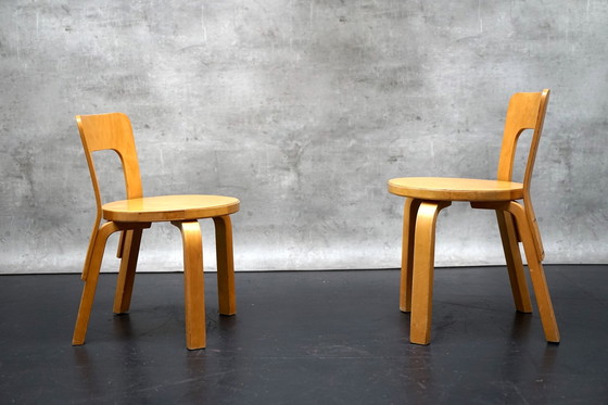 Image 1 of Children's chairs by Alvar Aalto for Artek, 1960s, set of 2