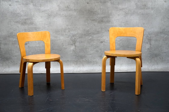 Image 1 of Children's chairs by Alvar Aalto for Artek, 1960s, set of 2