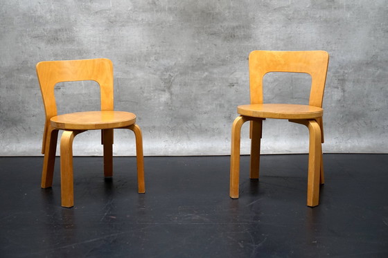 Image 1 of Children's chairs by Alvar Aalto for Artek, 1960s, set of 2