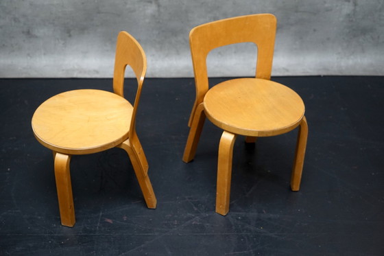 Image 1 of Children's chairs by Alvar Aalto for Artek, 1960s, set of 2