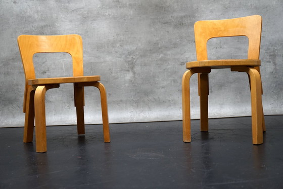 Image 1 of Children's chairs by Alvar Aalto for Artek, 1960s, set of 2