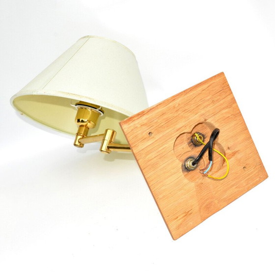 Image 1 of Lampada da parete vintage con paralume a braccio mobile, Francia 1970