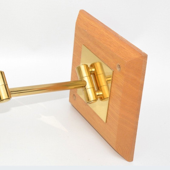 Image 1 of Lampada da parete vintage con paralume a braccio mobile, Francia 1970