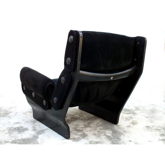 Image 1 of Poltrona e pouf Canada vintage di Osvaldo Borsani per Tecno, Italia 1965