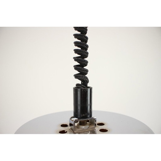 Vintage Meblo pendant lamp in beige-orange plastic by Harvey Guzzini, Italy 1970